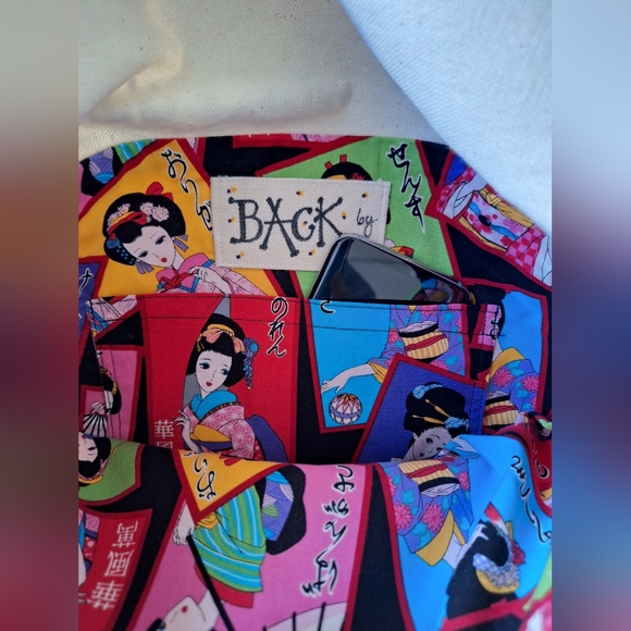 Recycled Japanese rice sack bag - Picture 4 of 4